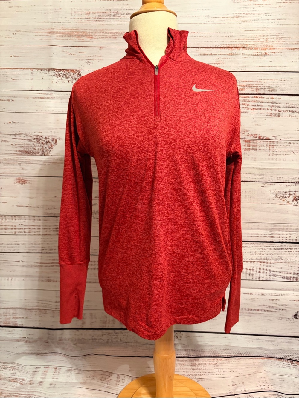 Nike Men's Heather Red Quarter-Zip Performance Pullover